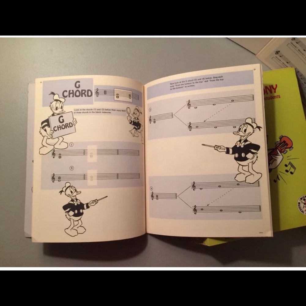 RARE Walt Disney Donald's Happy Harmony MUSIC BOOK - Picture 5 of 9